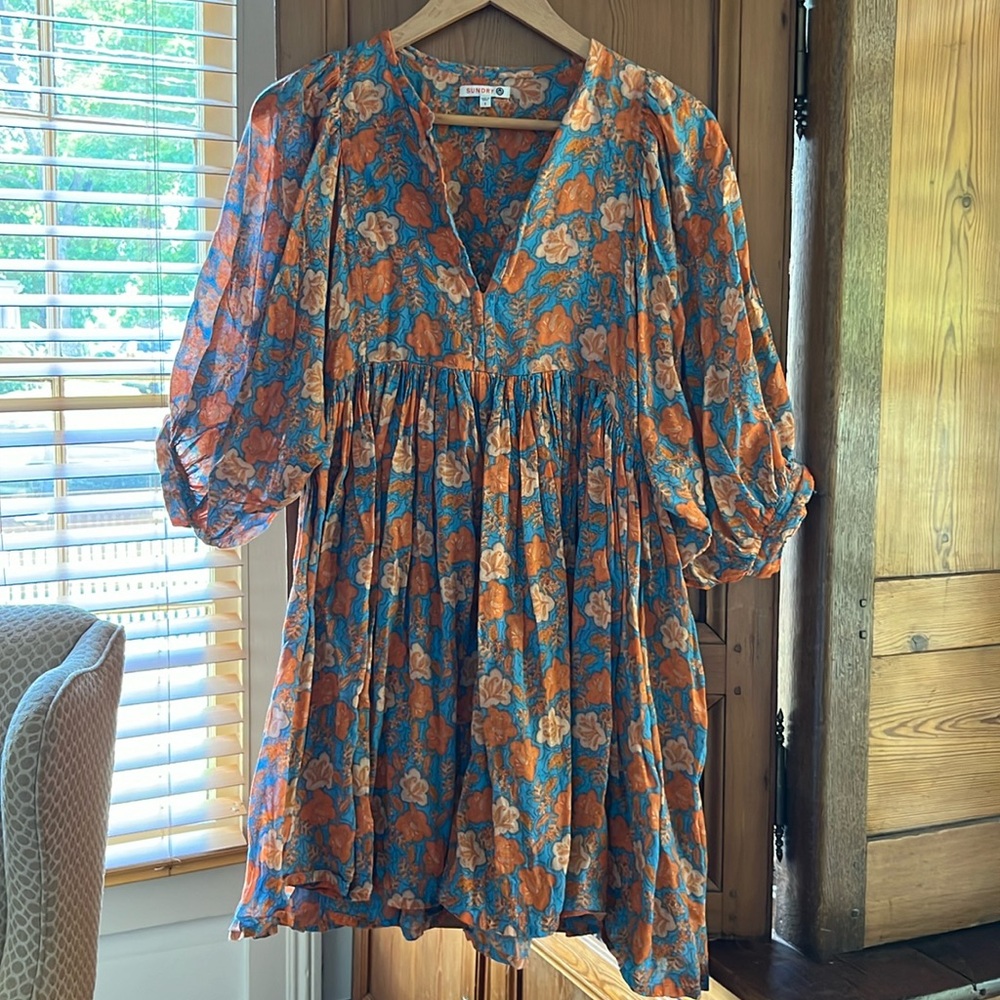 Sundry Floral Blouson Dress
